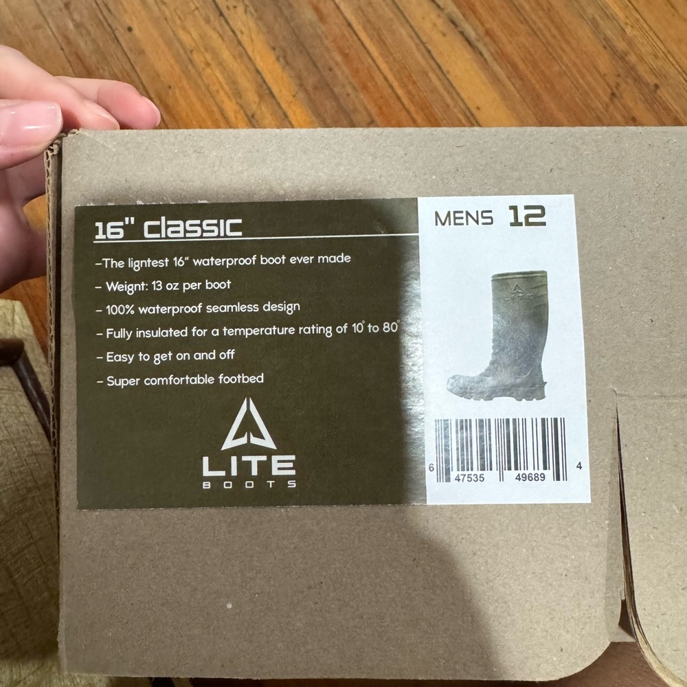 Lite Boots 16" Classic Waterproof Boots - Black